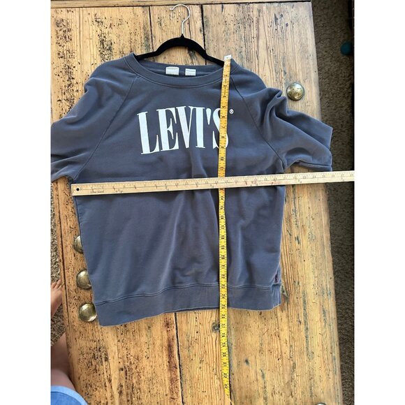 Levis Womens Gray Crewneck Sweatshirt large pullover polyester round neck - Picture 8 of 8